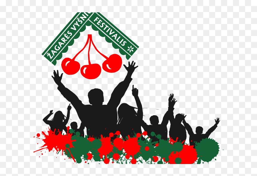 The Town Of Žagarė Is Known For Its Natural And Cultural - Party People Vector Png, Transparent Png - cheering crowd png
