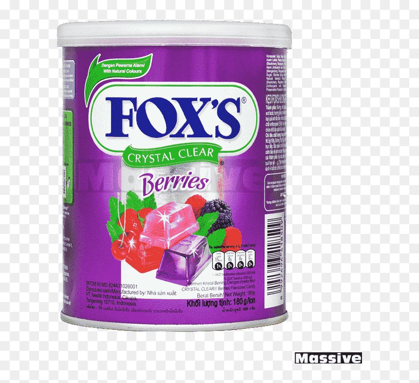 Fox's Crystal Clear Berries, HD Png Download - crystal pepsi png