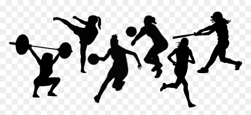 Women"s Sports Larraul Silhouette Volleyball - Sports Silhouette Png, Transparent Png - cheering crowd png