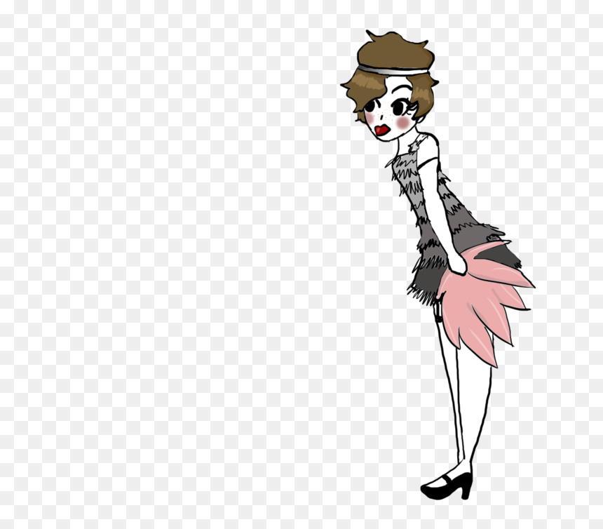 Costume Design Fashion Illustration Clip Art - Illustration, HD Png Download - flapper png