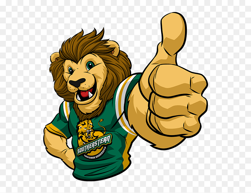 Roomie Giving Thumbs Up - Southeastern Louisiana University, HD Png Download - lion emoji png