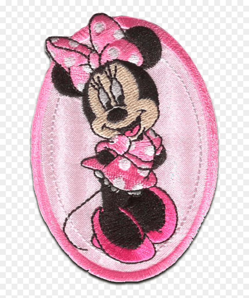 Minnie Mouse Mickey Mouse Embroidered Patch Iron-on - Bordado De Minnie Mouse, HD Png Download - pink minnie mouse png