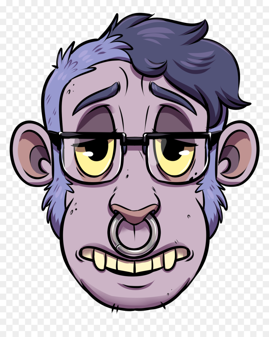 Transparent Monkey Face Png - Cartoon, Png Download - monkey face png