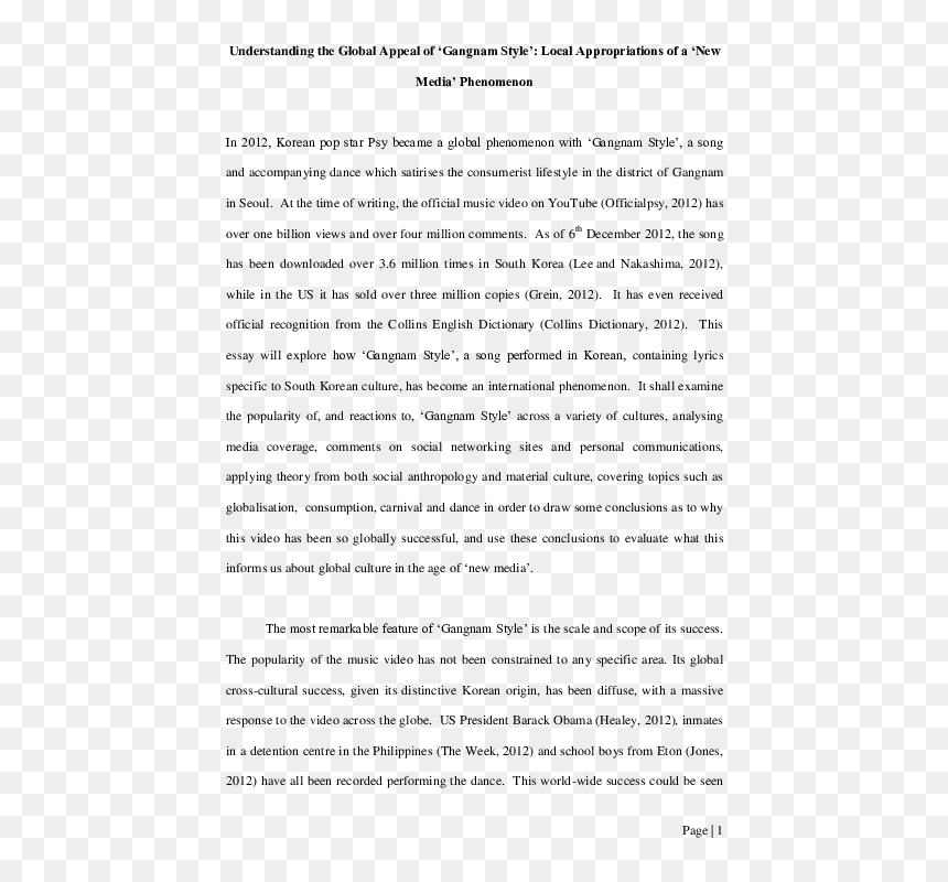 Document, HD Png Download - gangnam style png