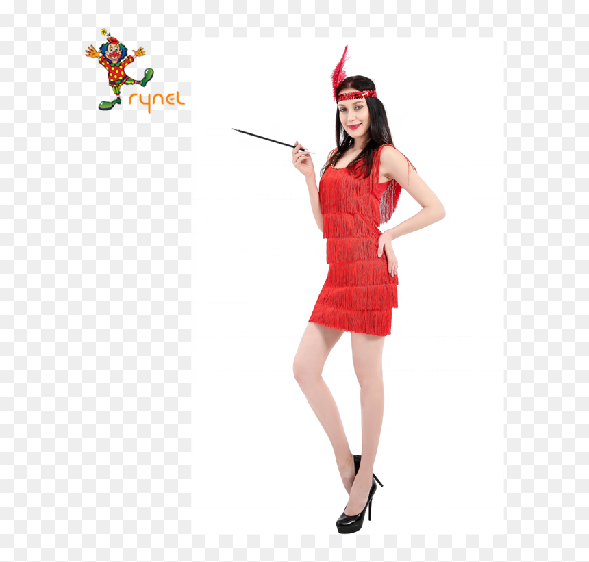 Best Sale Fancy Dress 20s Red Flapper 1920s Fancy Dress - Costume Party, HD Png Download - flapper png