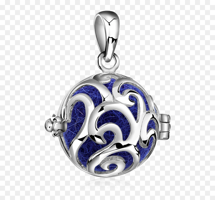 Pomander Pendants Silver Swirl - Locket, HD Png Download - silver swirl png