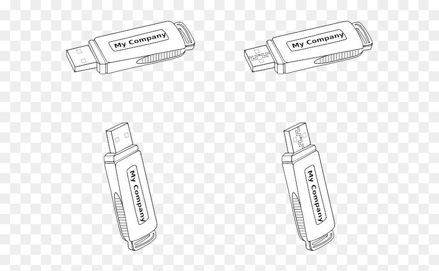 Usb Flash Drives Vector Graphics - Nail, HD Png Download - black flash png