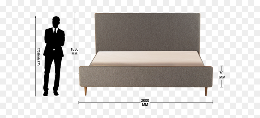 Studio Couch, HD Png Download - bed top view png