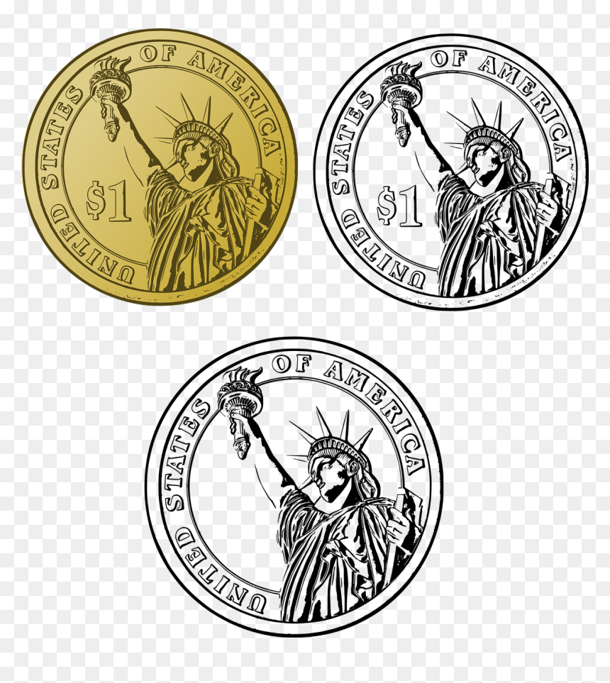 Dollar Coin Png Transparent, Png Download - merica png
