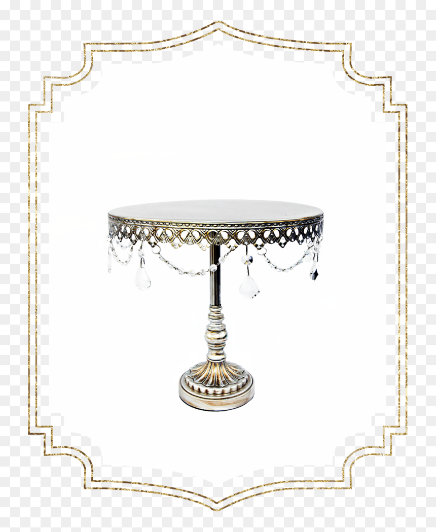 Shop-preview 12%22 Single Antique Silver Cake Stand - Table, HD Png Download - silver swirl png