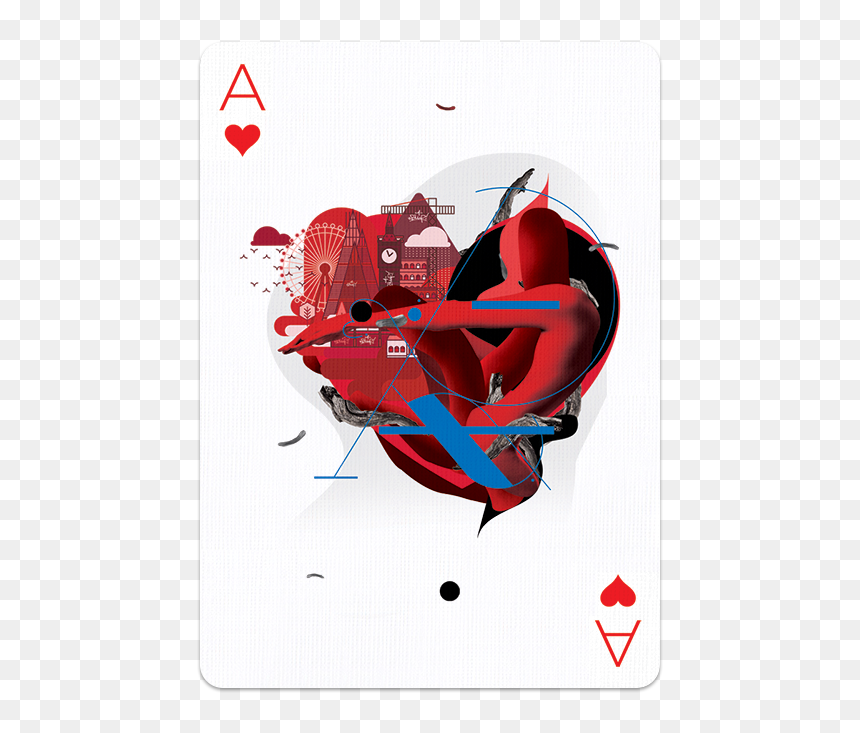 Unique Ace Card, HD Png Download - ace of hearts png
