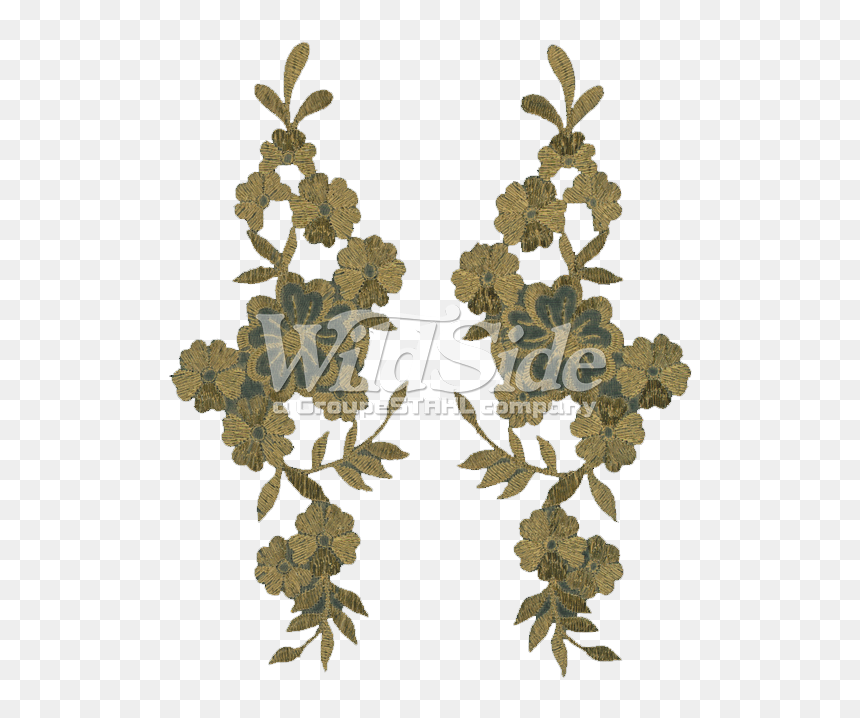 18k Gold Flower Scroll - Annual Plant, HD Png Download - gold scroll png