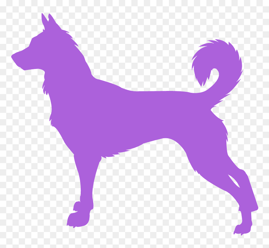 Собака Силует, HD Png Download - sitting dog silhouette png