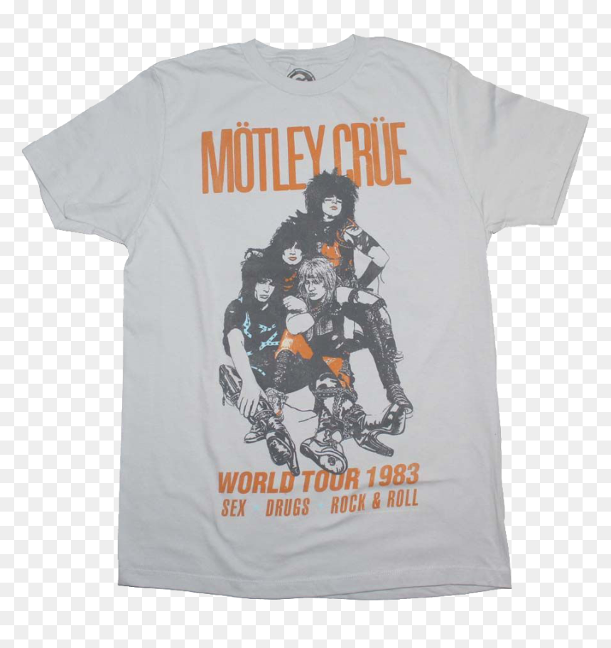 83 World Tour Motley Crue Shirt - Motley Crue Vintage Tour Shirt, HD Png Download - motley crue logo png