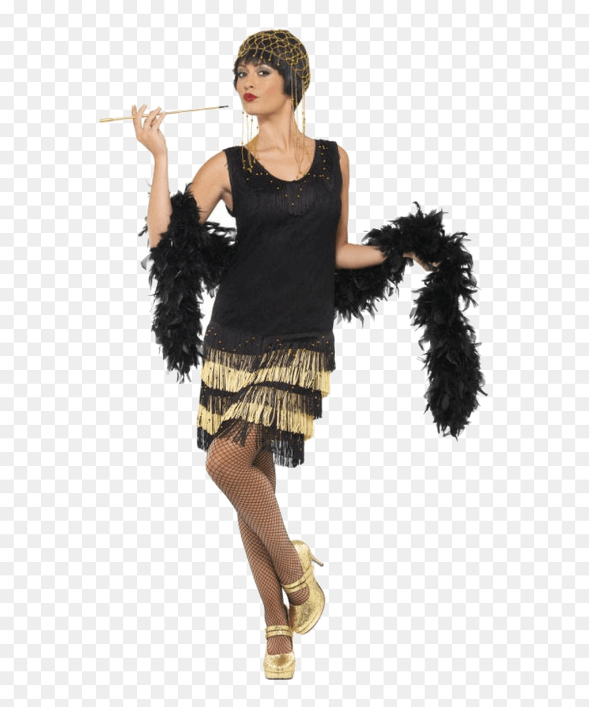 Fringe Flapper Dress - Flapper 1920s Dresses, HD Png Download - flapper png