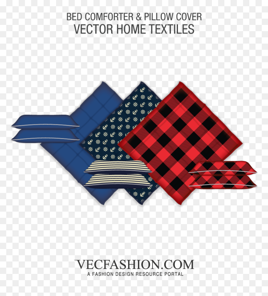 Bed Comforter And Pillow Cover - Tartan, HD Png Download - comforter png