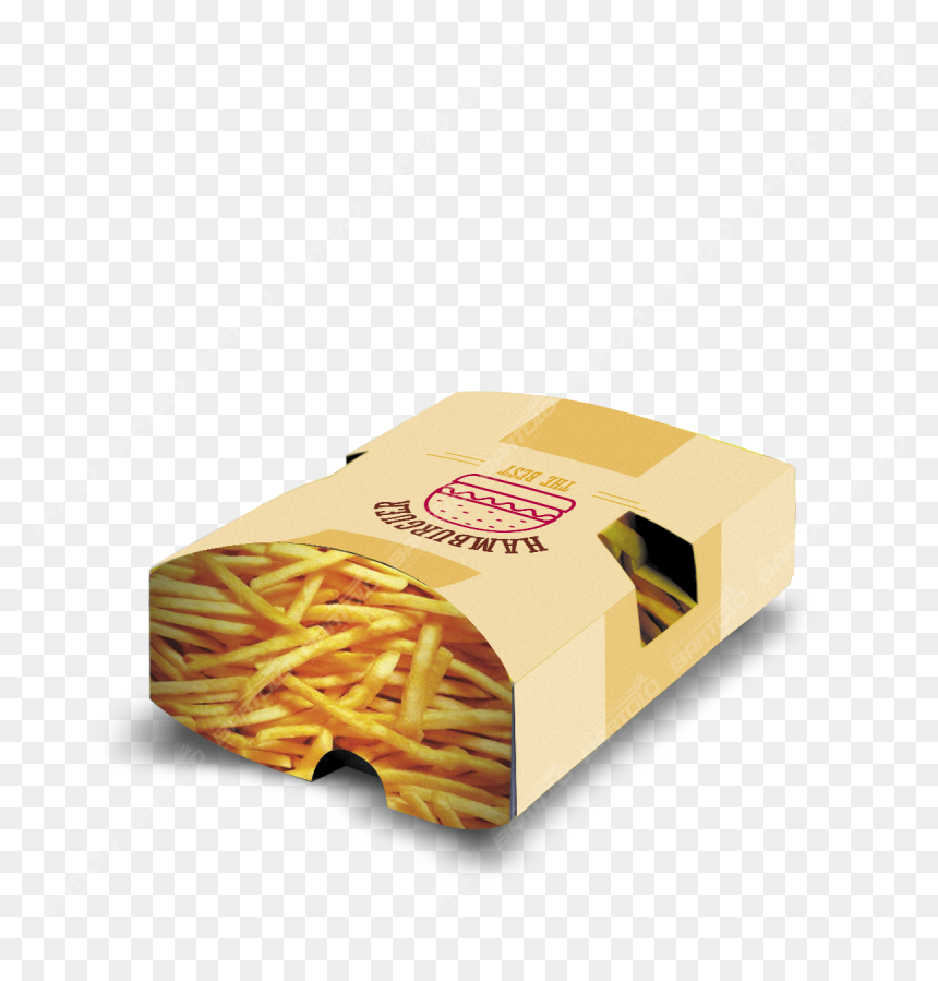 Hamburgueria Box Fritas Delivery Fechado - French Fries Delivery Box, HD Png Download - batata frita png