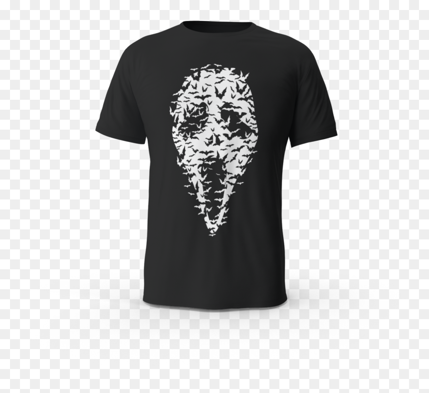 Scary Mask, Mens, Black Shirt - Ghostface, HD Png Download - screaming face png