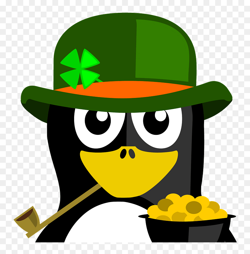 Irish Penguin Clipart - Queen Penguin, HD Png Download - irish hat png
