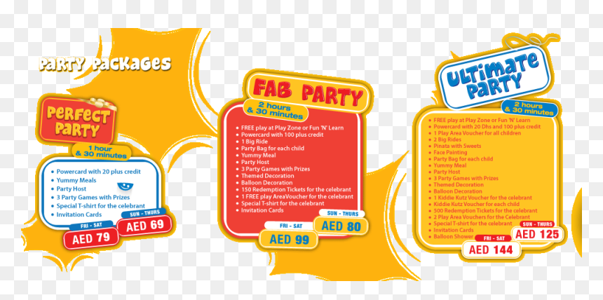 Book Your Party Packages - Fun City Ali Mall Rates, HD Png Download - birthday horn png