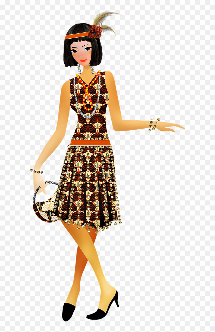 Moda Mujer Años 20, HD Png Download - flapper png