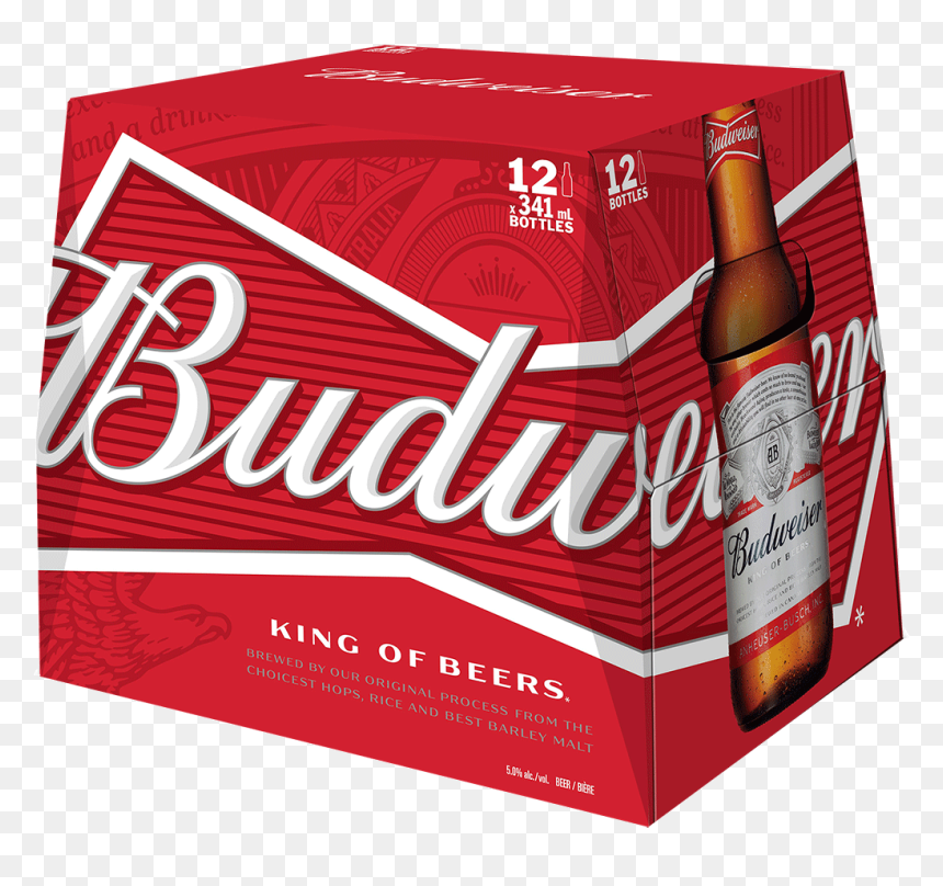 Budweiser 12 X 341 Ml - Beer, HD Png Download - budweiser bottle png