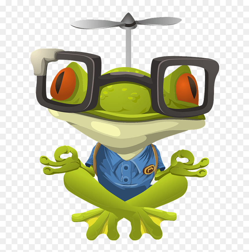 Cartoon Frog Clipart - Yoga Frog Clipart Transparent, HD Png Download - cartoon frog png