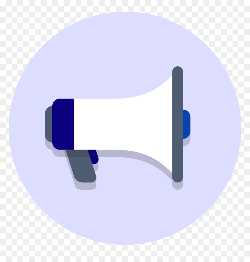 Circle Megaphone Icon Png, Transparent Png - megaphone icon png