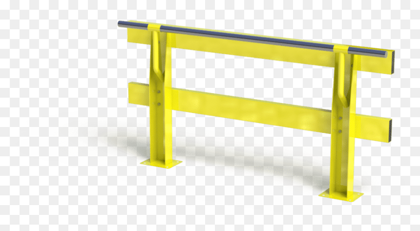 V-rail Verge Safety Barrier With Handrail, HD Png Download - handrail png