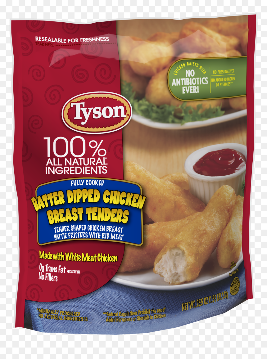 Tyson Batter Dipped Chicken Breast Tenders, HD Png Download - chicken tender png