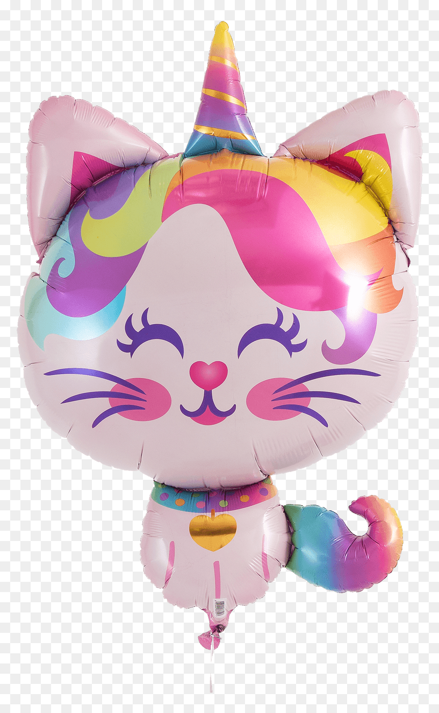 38 Inch Caticorn Supershape Balloon, This Is A Cross - Cat, HD Png Download - birthday horn png
