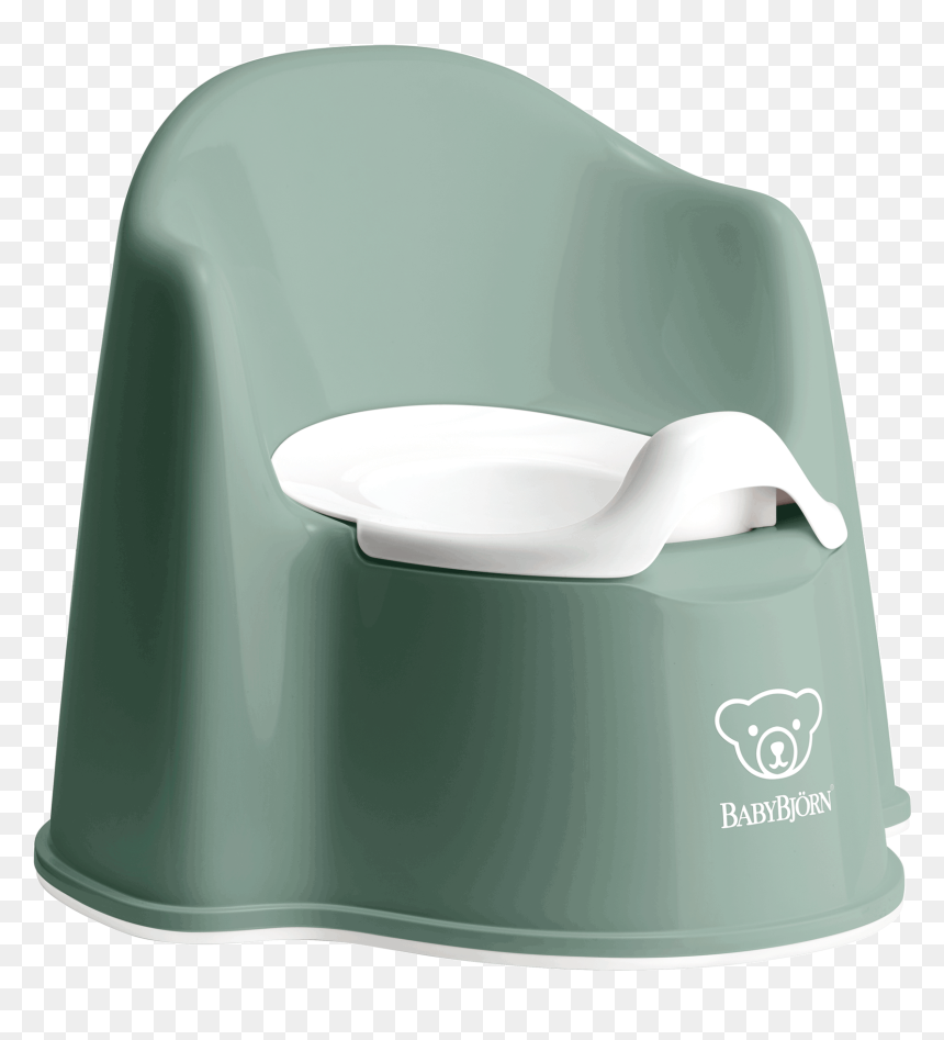 Potty Chair Deep Green/white - Baby Bjorn Potty, HD Png Download - toilet top view png