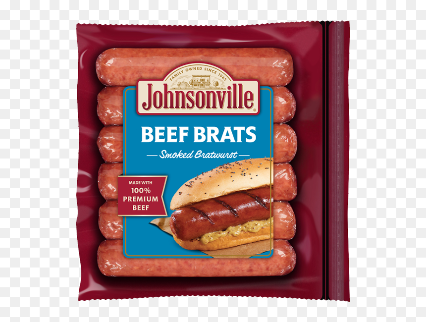 Beef-brats - - Johnsonville Beef Brats, HD Png Download - bratwurst png