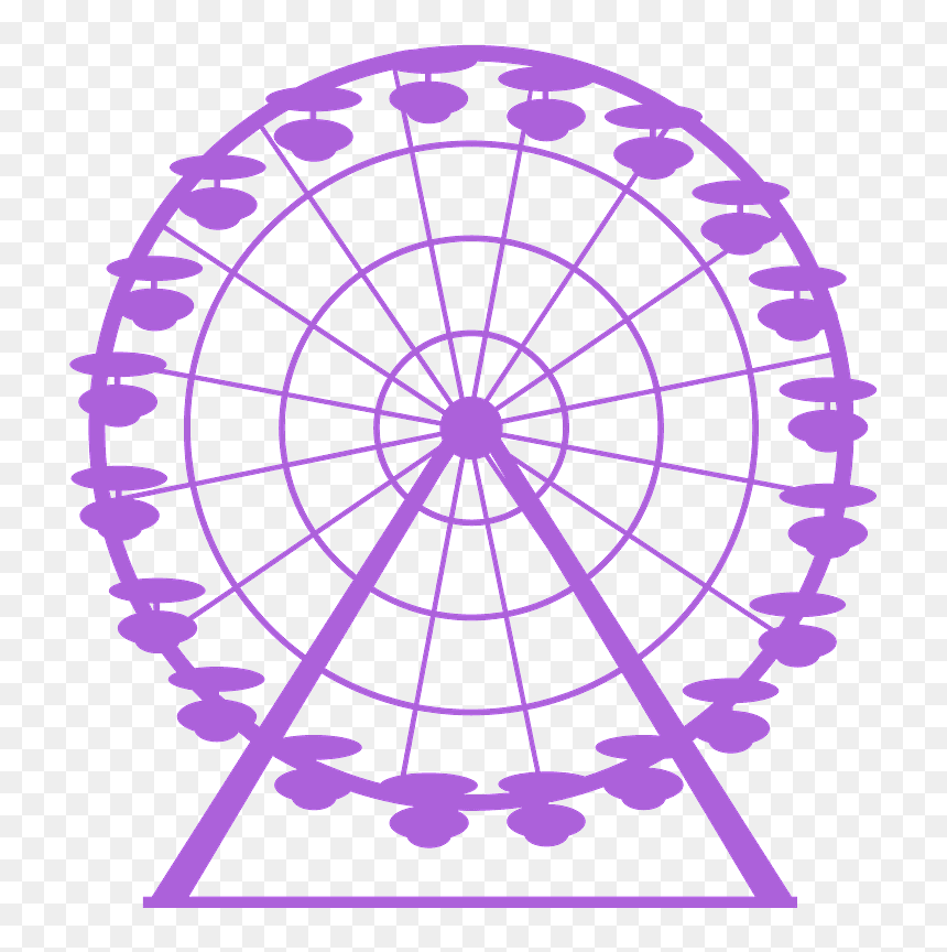 Yello Ferris Wheel Clip Art, HD Png Download - ferris wheel silhouette png