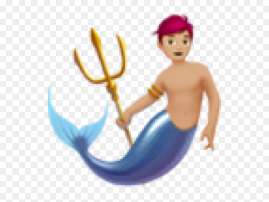 Mermaid Merman Man Emoji Freetoedit - Sirena Emoji, HD Png Download - man emoji png