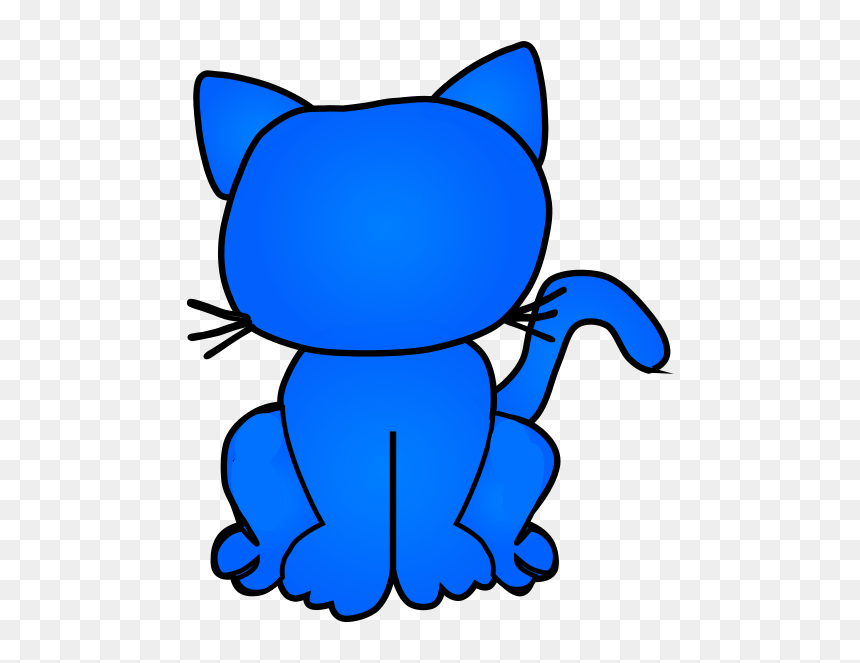 Sad Grey Cat Clipart, HD Png Download - cat outline png
