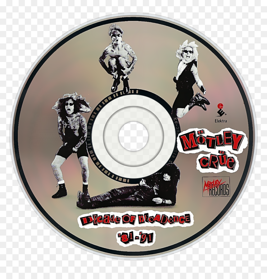 Mötley Crüe Decade Of Decadence "81-"91 Cd Disc Image - Motley Crue Album Disc Covers, HD Png Download - motley crue logo png
