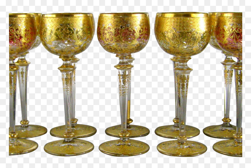 Gold Wine Glass Png - Gold Wine Glass, Transparent Png - wine glass clipart png