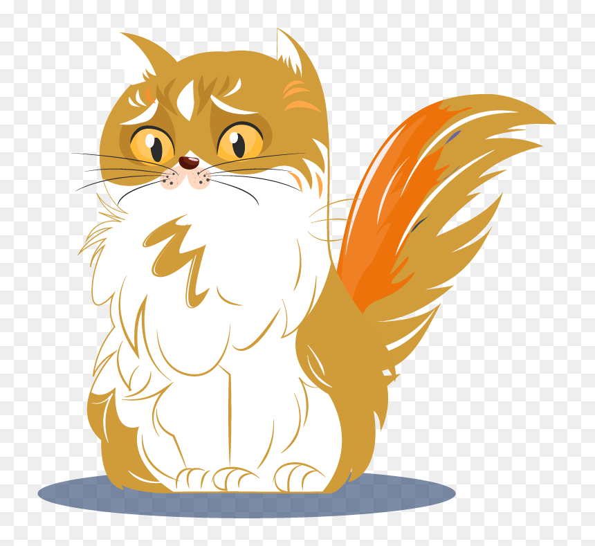 Kitten, HD Png Download - cat outline png