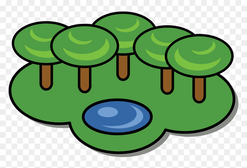 Cartoon Forest Clipart - Weather Chart, HD Png Download - forest clipart png