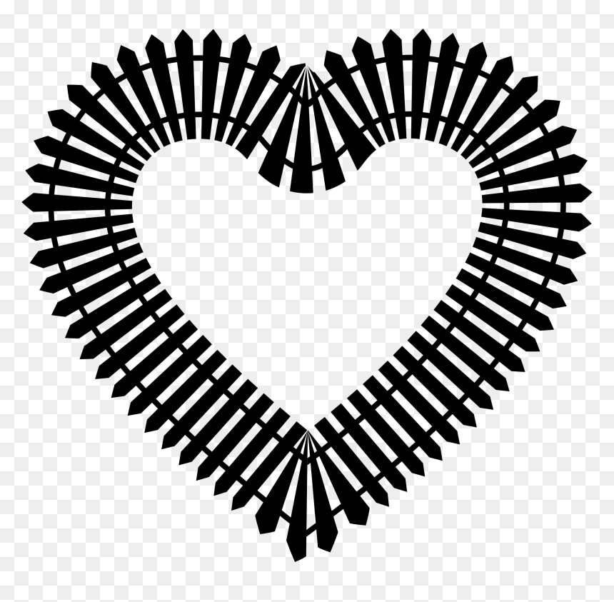 Picket Fence Heart Clip Arts - Arco De Flores Png, Transparent Png - picket sign png
