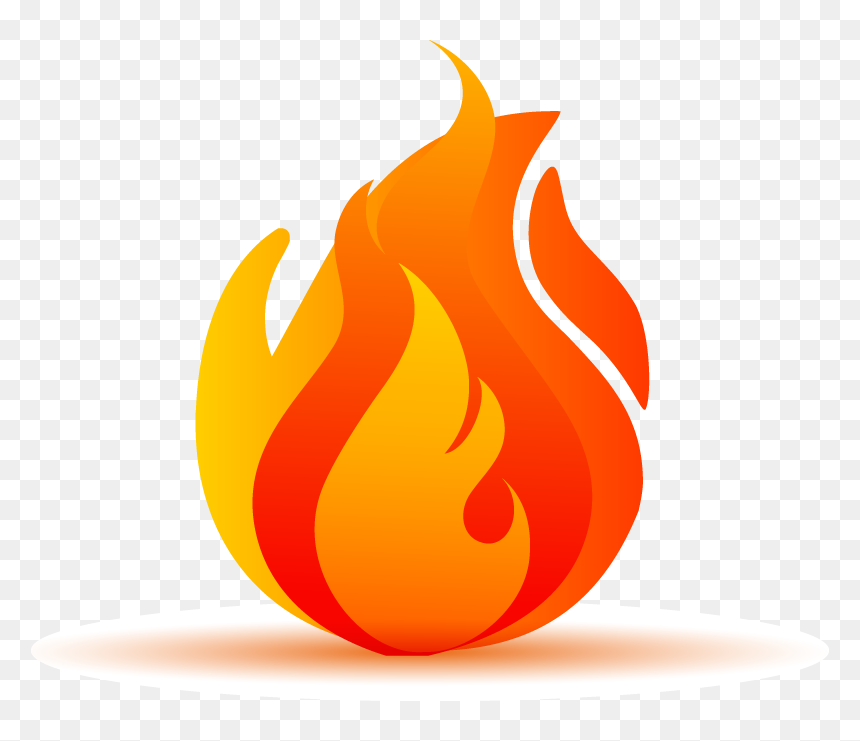 Flame Cartoon - Cartoon Fire, HD Png Download - flame silhouette png