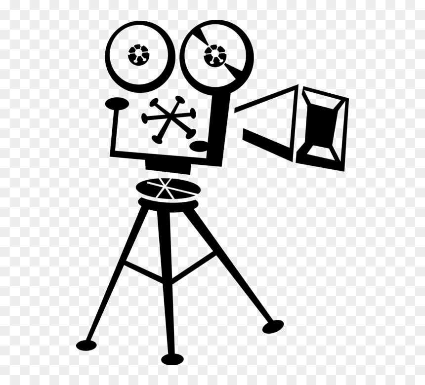Vector Illustration Of Hollywood Cinematic Motion Picture - Cinepresa Png, Transparent Png - black cinematic bars png