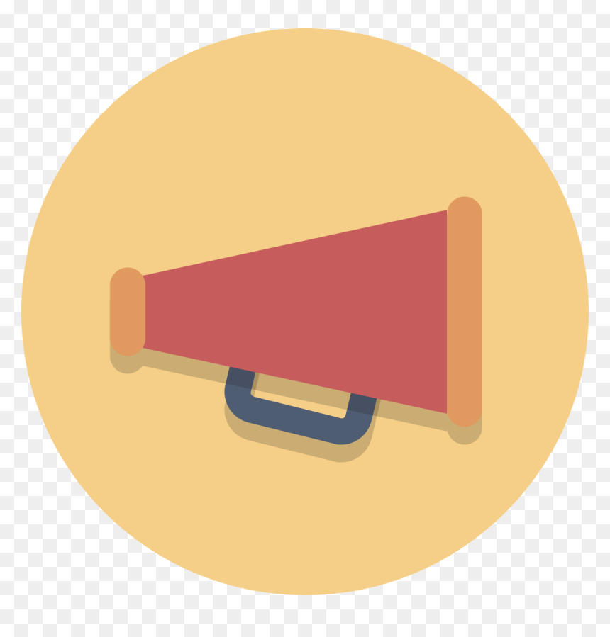 Flat Megaphone Icon Png, Transparent Png - megaphone icon png