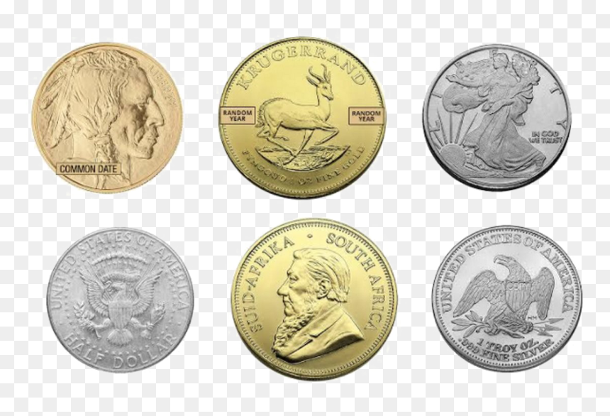 Silver Coin Png Transparent - Coins Gold And Silver, Png Download - silver coin png