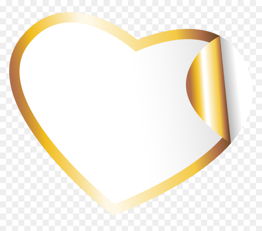Heart, HD Png Download - golden banner png