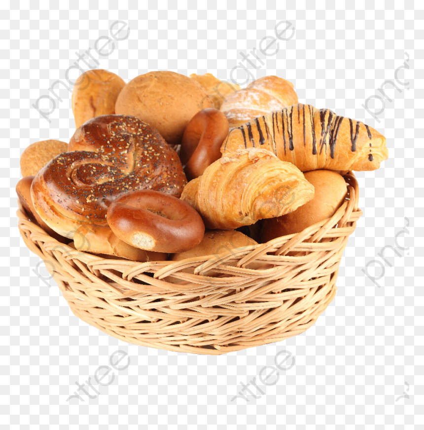 Transparent Bread Clipart Png - Basket Of Bread, Png Download - bread clipart png