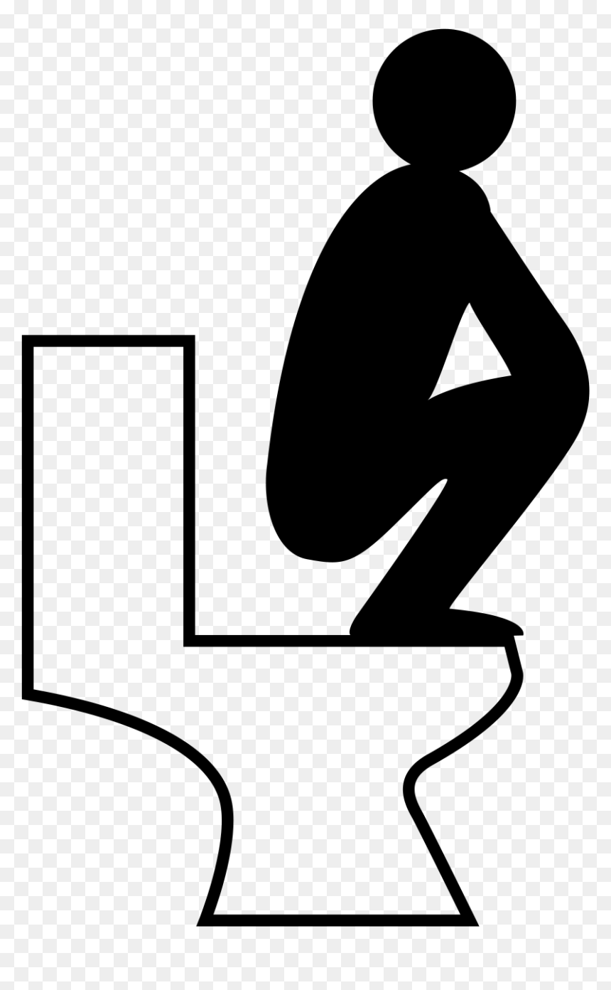 Transparent Toilet Icon Png - 坐 著 上 廁所, Png Download - toilet icon png