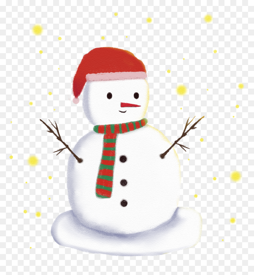Cartoon Hand Drawn Wind Fresh Winter Png And Psd - Snowman, Transparent Png - hand drawn laurel png
