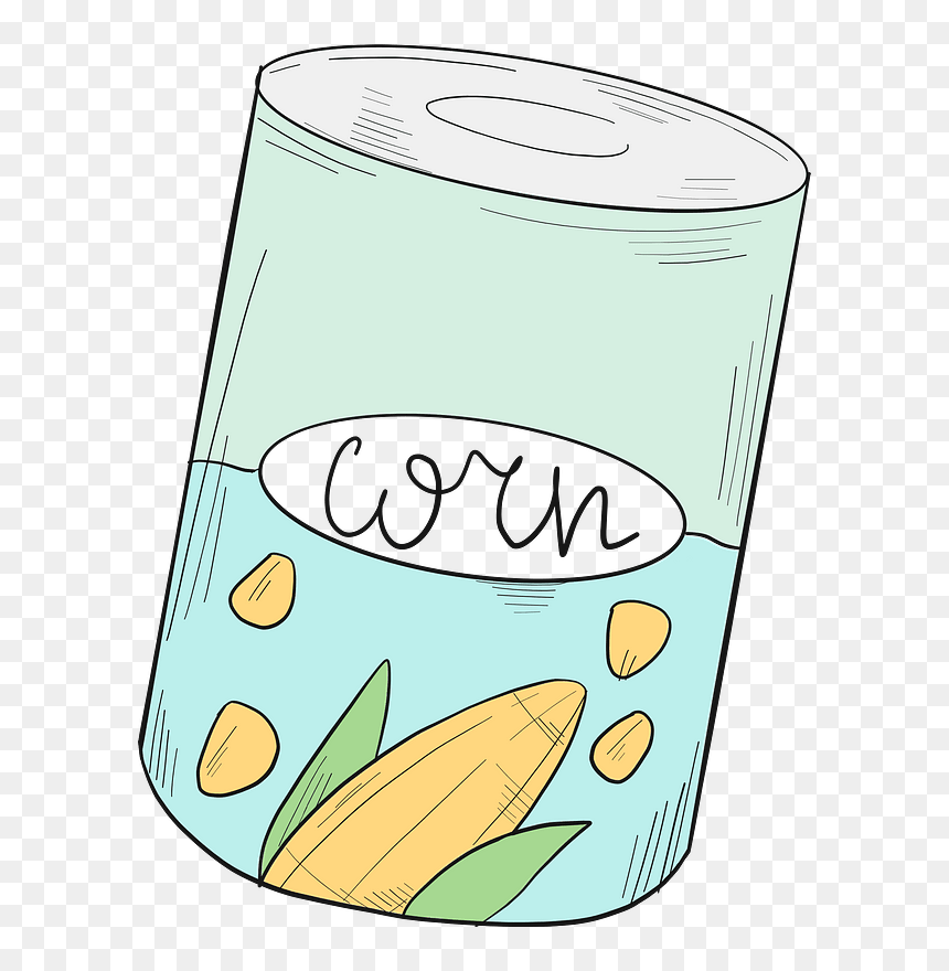 Canned Corn Clipart - Illustration, HD Png Download - corn clipart png